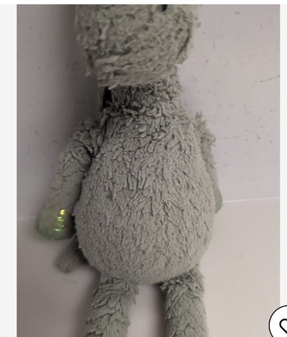 Jellycat Dainty Dragon 13” Medium Gray Soft Iridescent Plush Retired